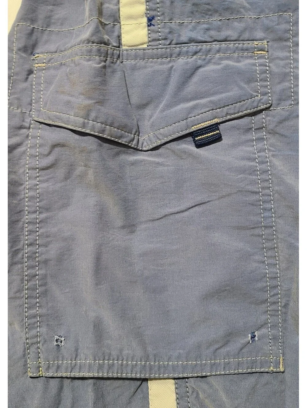 Abercrombie & Fitch Cargo Board Shorts Mens Size Large Blue Drawstring Swim Surf